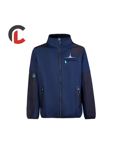 felpa blu zip intera Stellar cotone...
